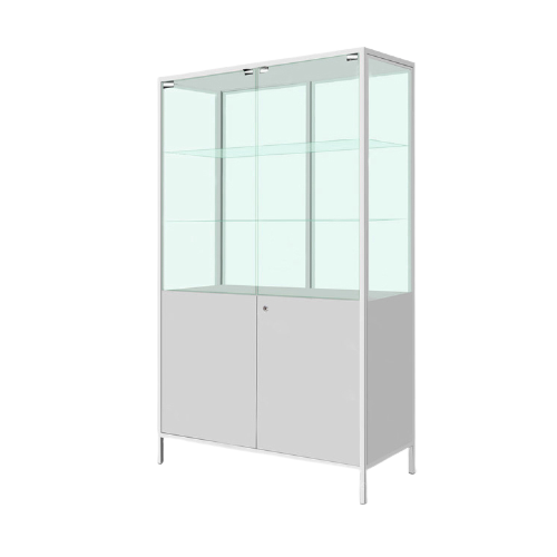 Шафа ШМ-2с медичний двостулковий з сейфом скло, суцільна ТМ ОМЕГА